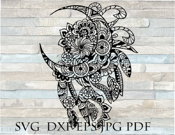 Download Crescent Moon Svg Mandala Svg Etsy