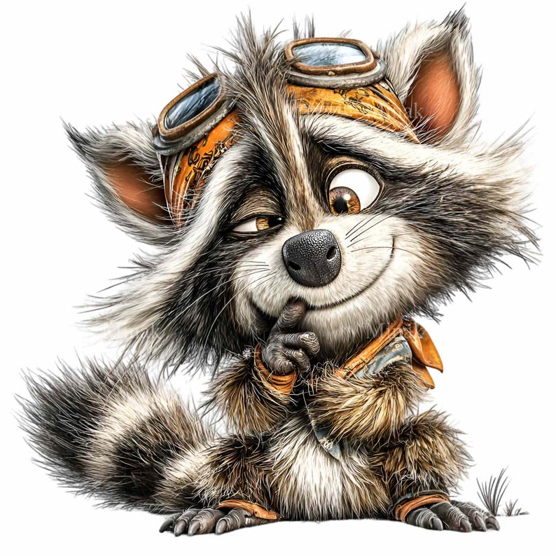 Scared Racoon Icon 14 PNG Waving Raccoon, Scared Forest Wildlife Animal Clipart - Etsy