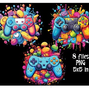Game Controller Clipart, Boy T-shirt Sublimation PNG Clip Art