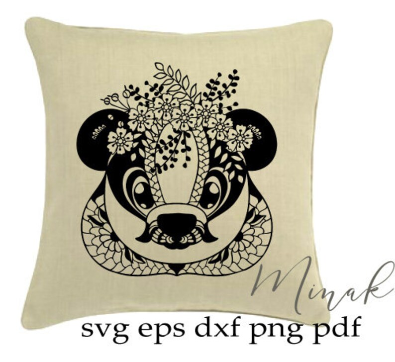 Animal Face Svg Honey Badger Svg Zentangle Svg Etsy