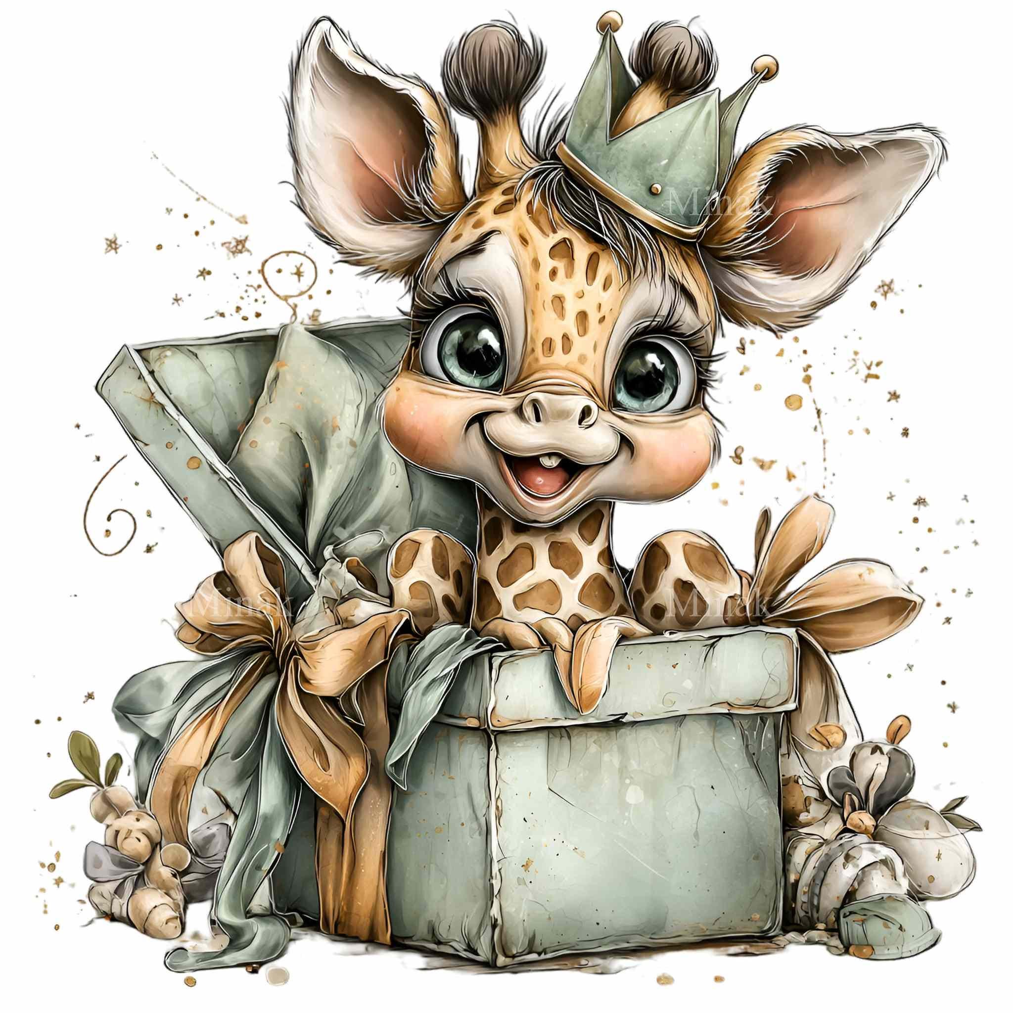 15 PNG Baby Giraffe Clipart – Cute Safari Animal PNG Illustration ...