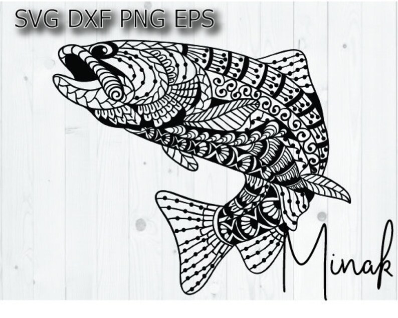 Download Bass fish mandala svg fishing girl shirt svg ocean fish design | Etsy