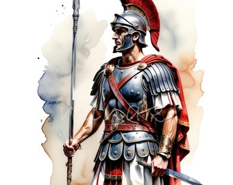 25 PNG Roman Soldier Clipart, Ancient Warrior History Sublimation