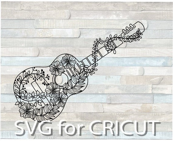 Download Floral Guitar Svg Mandala Guitarist Musician Music Band Logo Etsy
