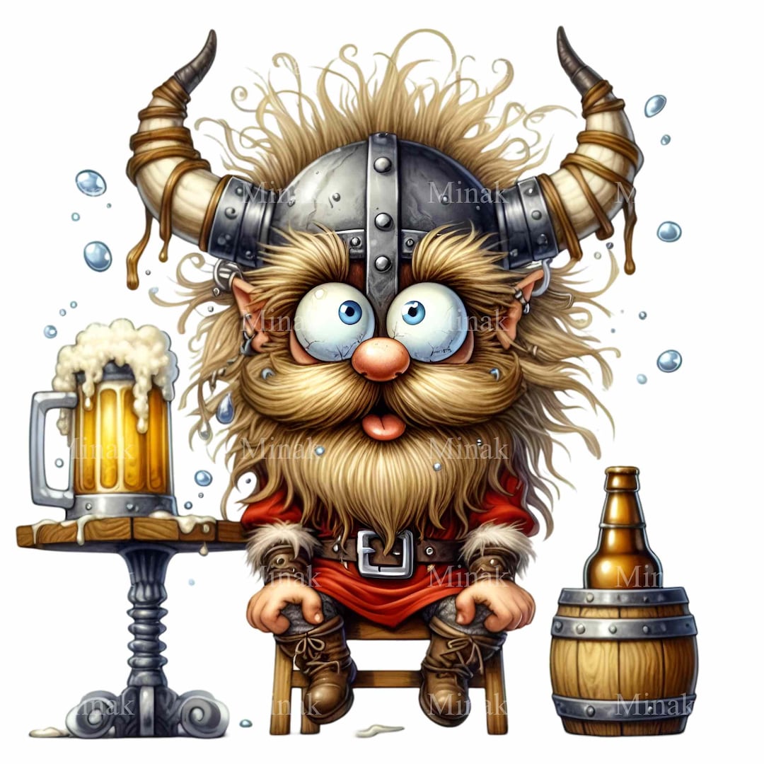 14 PNG Funny Viking Drunk Warrior Sublimation, Beer Mug Clipart Bar ...