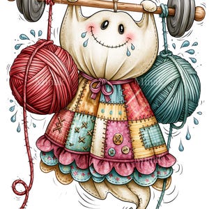 16 PNG Knitting Ghost Crochet Yarn Barbell Craft Clipart