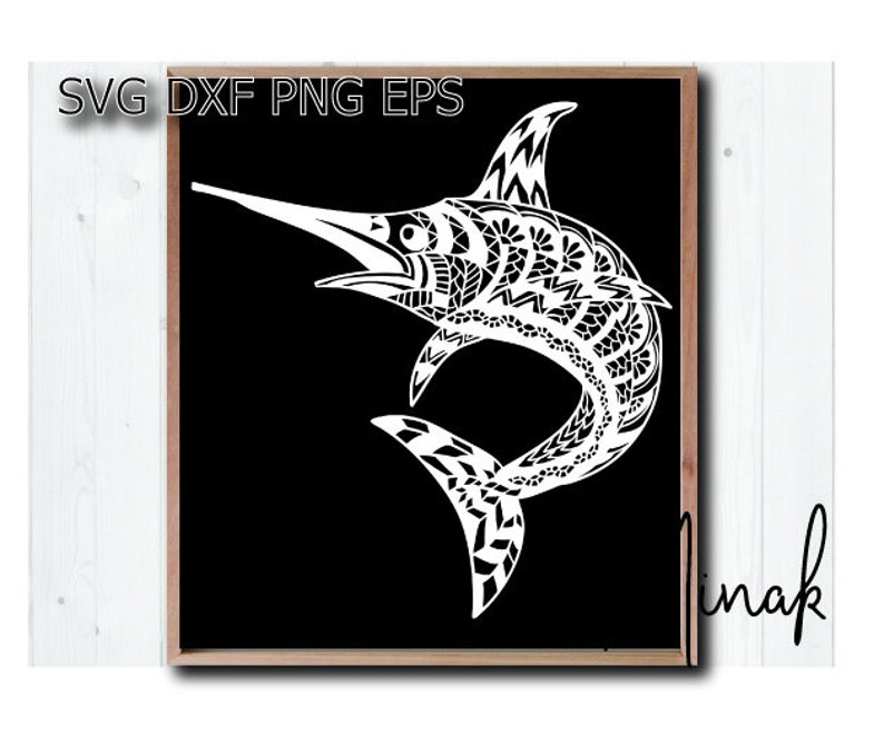 Download Marlin fish svg fish jumping mandala svg ocean fish shirt ...