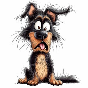 12 Quirky Dog PNG Clipart with Funny Expression - Cartoon Digital PNG Art for Crafts and Creative Projects