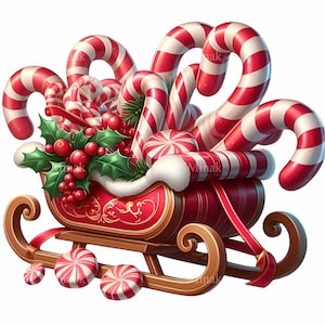 19 clipart pepermuntslee – Snoepgoed PNG kerstkunst – vakantietraktatieontwerp voor kaarten, sublimatie, feestelijk knutselen