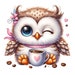 Coffee Owl Clip Art, Baby Bird Give a Wink, 15 PNG Girl Glasses ...