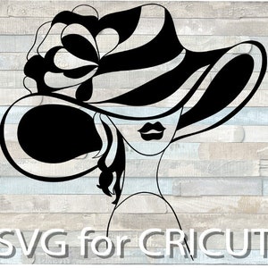 Vrouw svg / fashion svg / hat svg