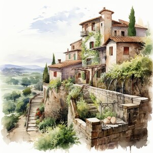 Italian Countryside Landscape Painting Kit – Cate Paper Co.