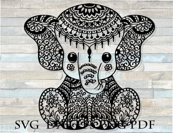 Download Elephant mandala svg / zentangle elephant svg / mandala | Etsy