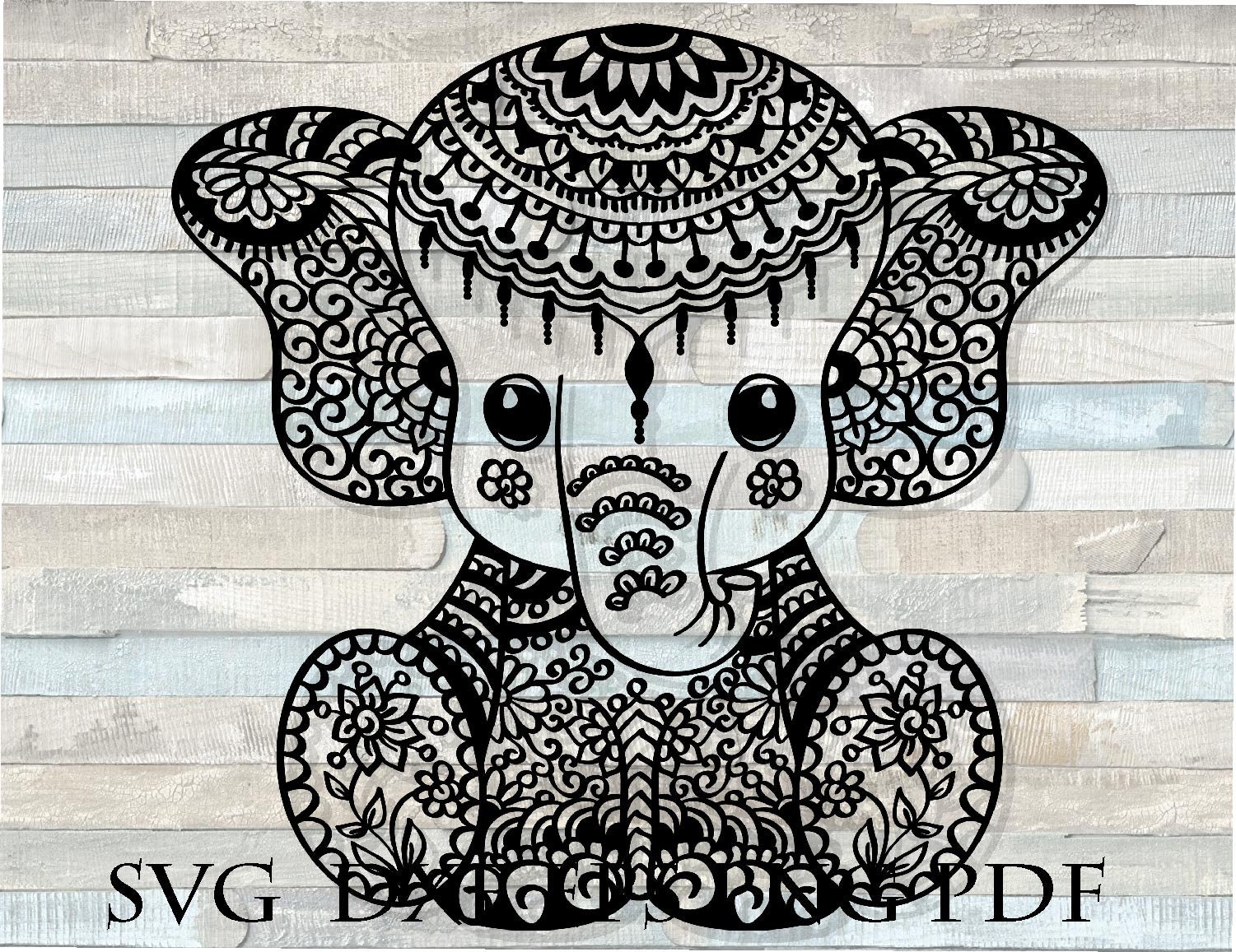 Download Elephant Mandala Svg Etsy