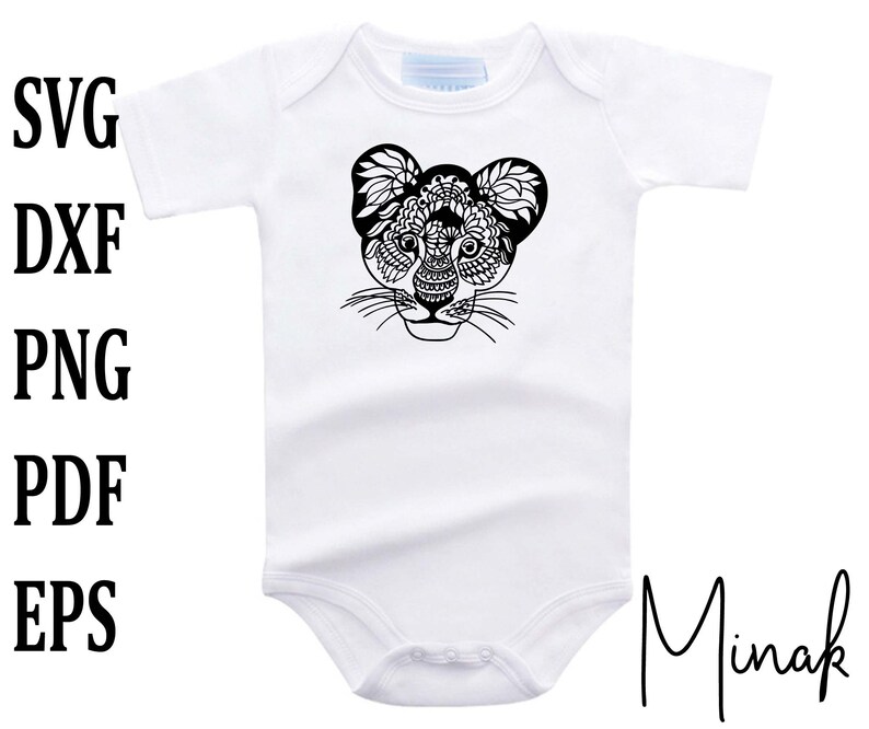 Download Baby lion mandala shirt svg baby animal face birthday ...