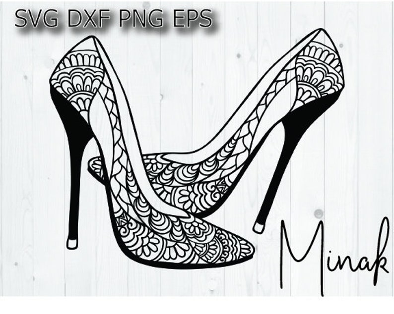 Download High heel shoe svg mandala svg intricate svg cricut svg | Etsy