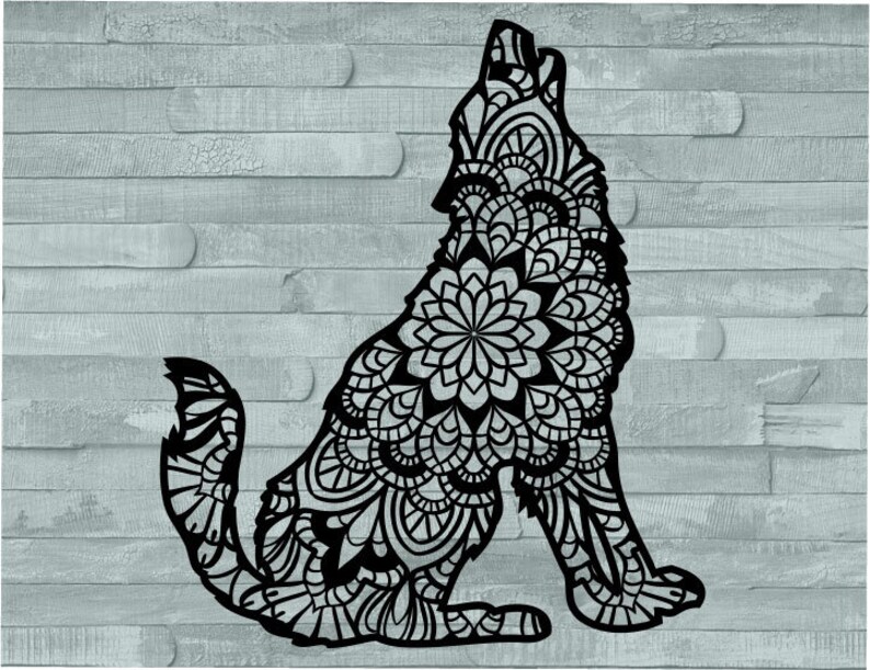 Download Papercraft Templates Wolf Howling Svg Mandala Svg