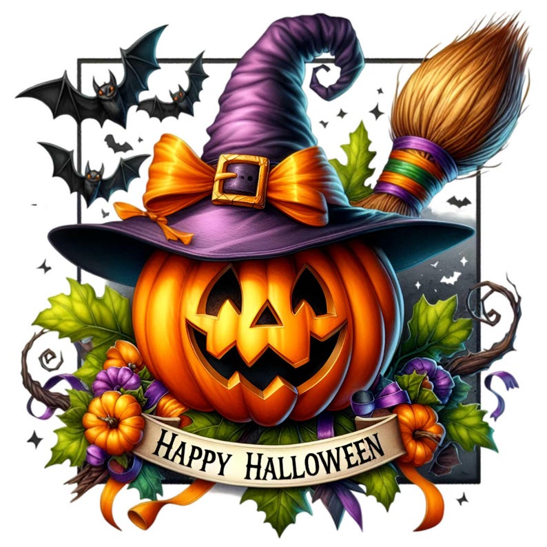 Happy Halloween Pumpkin Clipart PNG 15 Festive Jacko'lantern With
