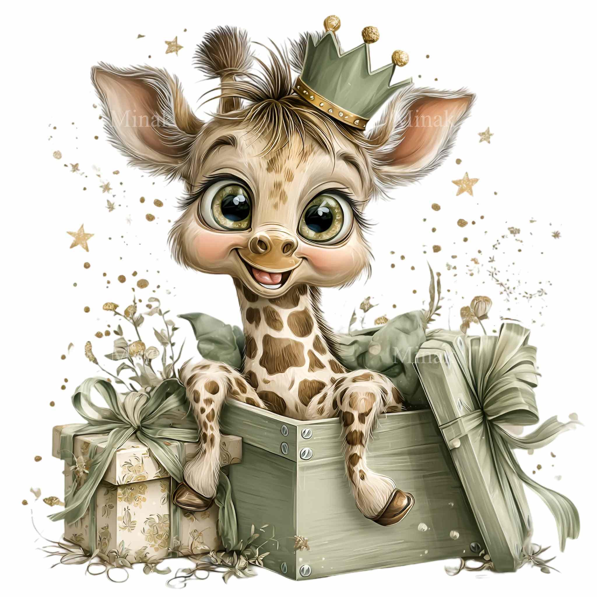 15 PNG Baby Giraffe Clipart – Cute Safari Animal PNG Illustration ...