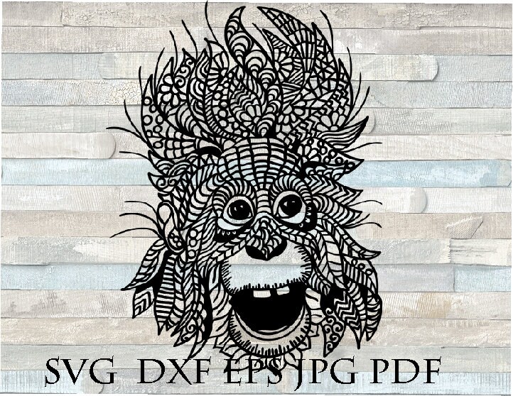 Monkey Svg Animal Mandala Svg Etsy