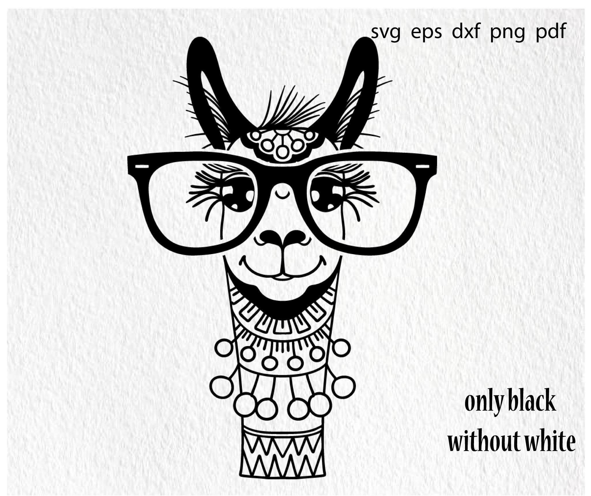 Download Llama school svg teacher nerdy glasses merd girl funny cute | Etsy