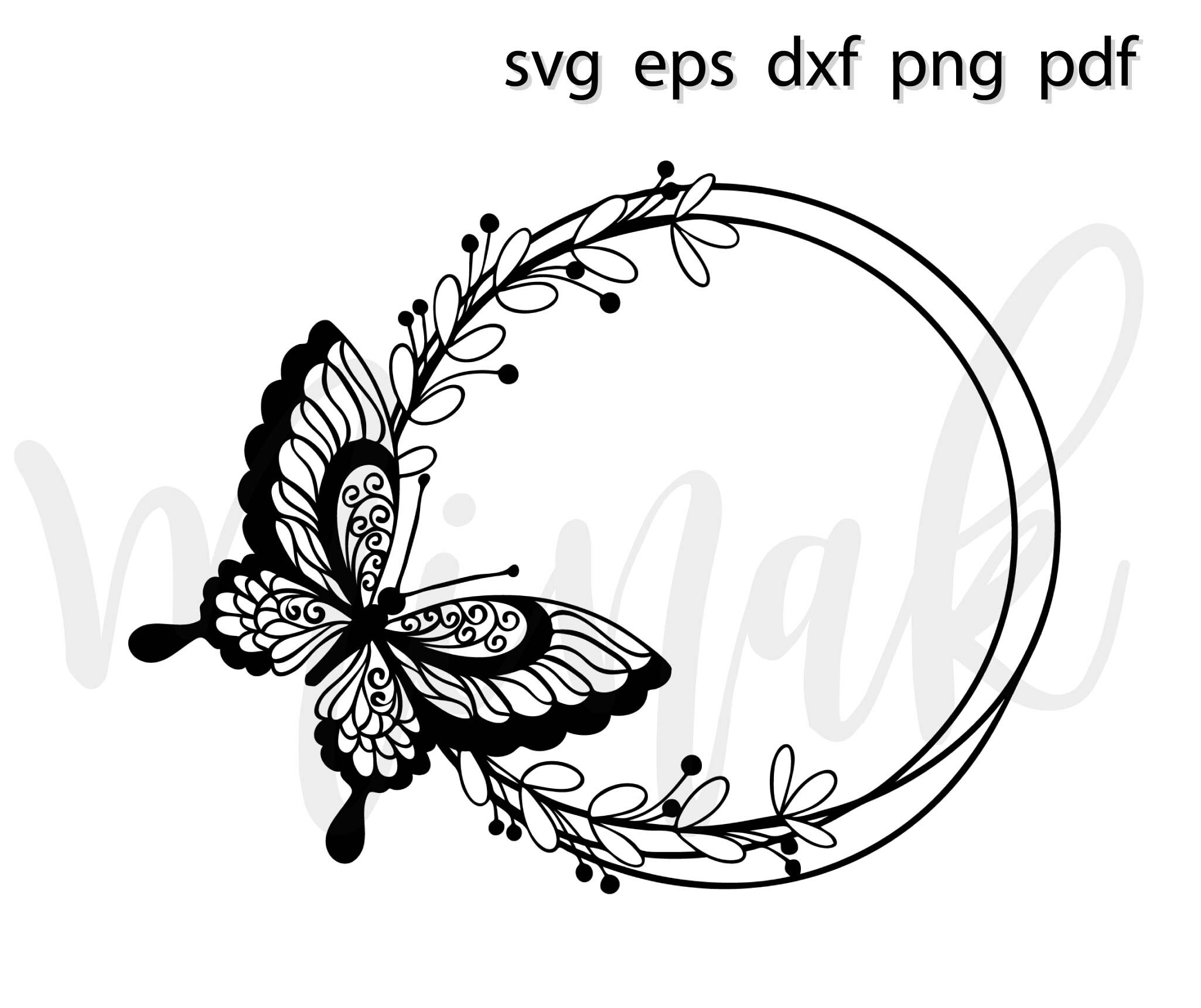 Free Free 257 Butterfly Circle Border Svg SVG PNG EPS DXF File