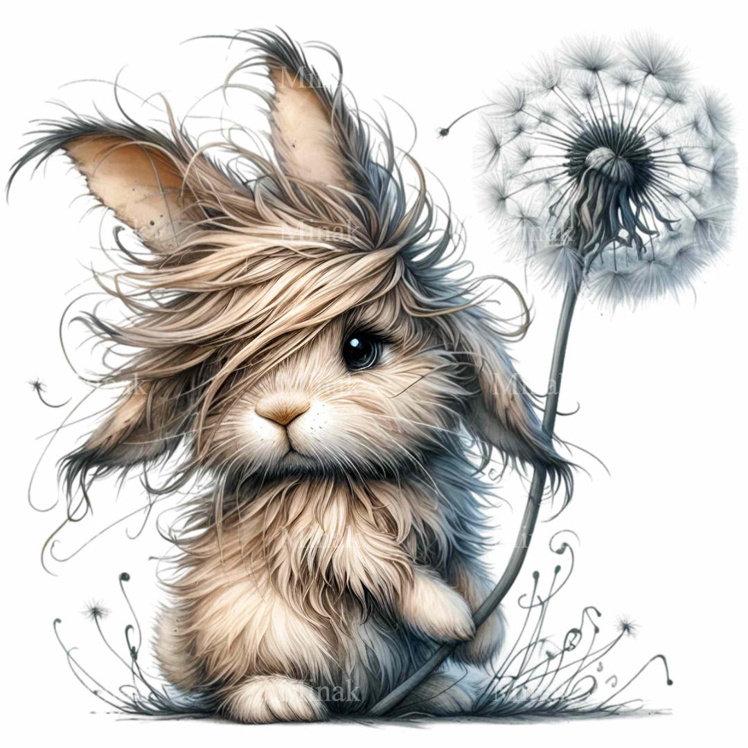 flower rabbit 絵画　イラスト　ドローイング il_1080xN.6403333145_pywv.jpg