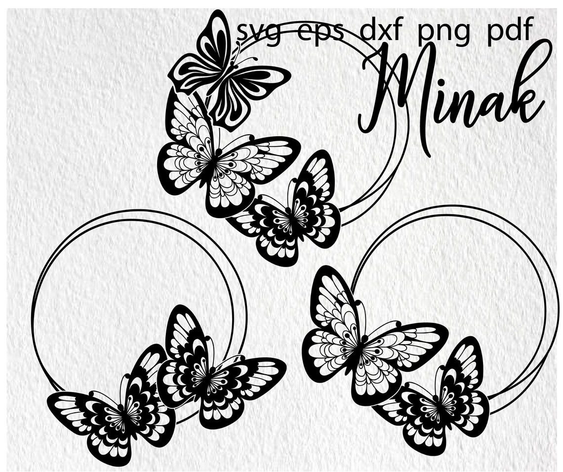 Download Circle wreath butterfly svg frame logo last name bundle ...