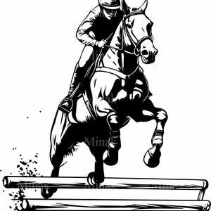 8 SVG Horse jumping SVG – Equestrian rider cut file – Show jumping design for horse lover shirts, decals and farm sport crafts