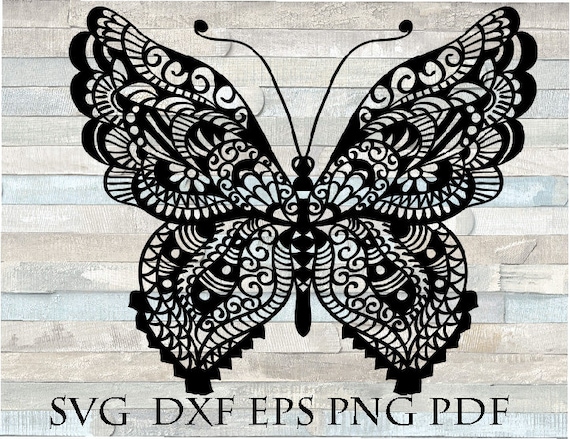 Download Butterfly Svg Mandala Svg Zentangle Svg Intricate Svg Etsy SVG, PNG, EPS, DXF File