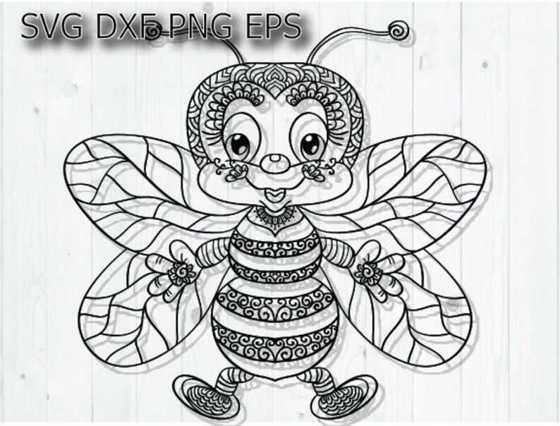 Download Baby bee shirt svg mandala mama bee svg cut file for ...