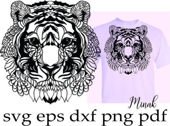 Download Tiger Head Mandala Svg Face Animal Zentangle Mascot Logo Etsy