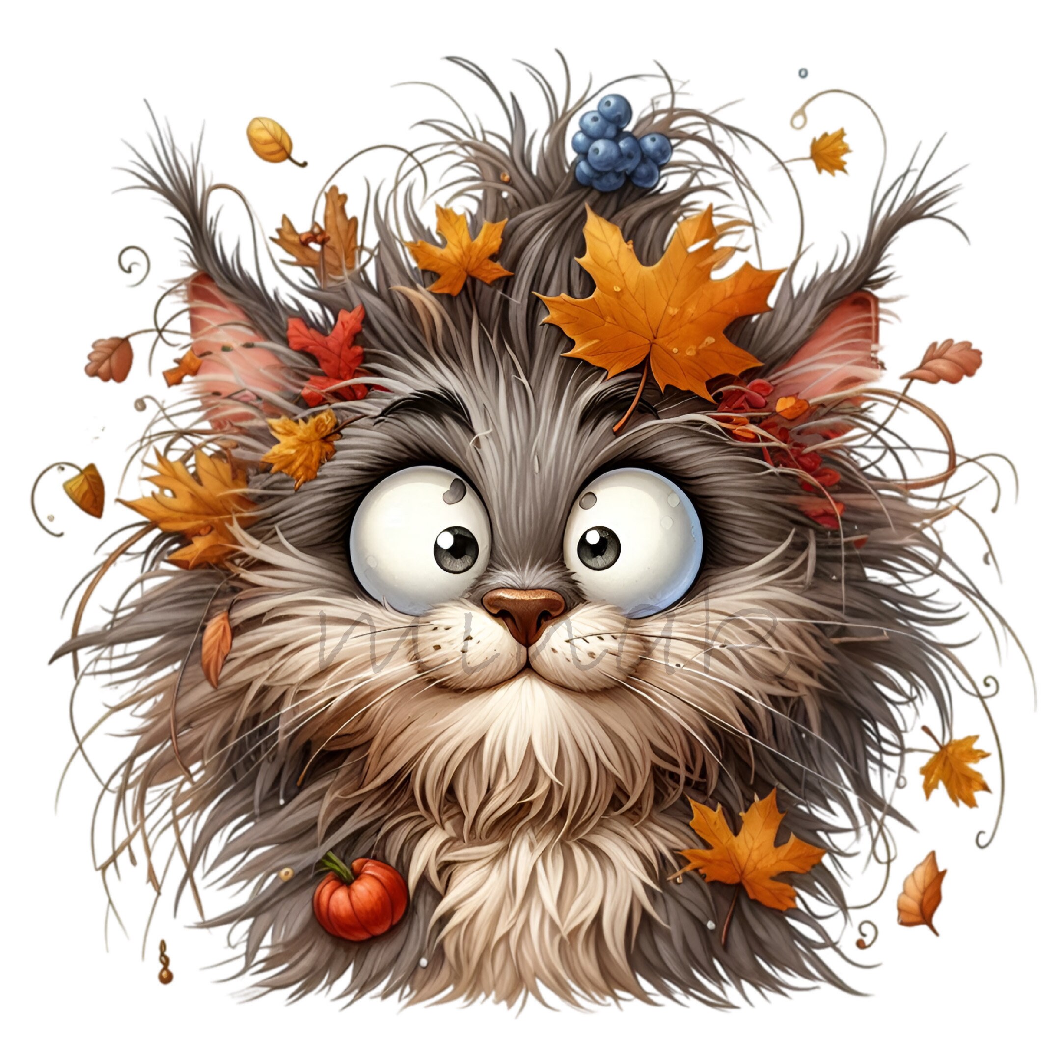 A6 refill Cat Autumn season 2100円 14 PNG Fall Cat Clipart – Autumn Leaves PNG for Scrapbooking