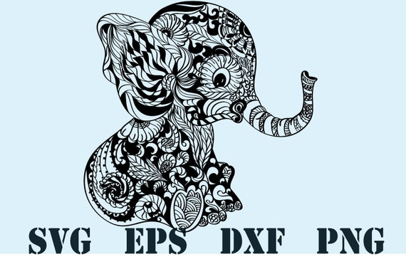 elephant card svg elephant car decal svg | Etsy