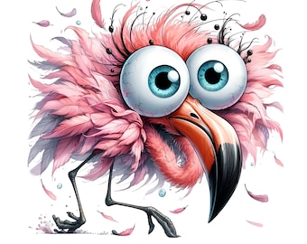 Lustiger Vogel, Flamingo-Clip-Art, rosa Clipart, 15 PNG