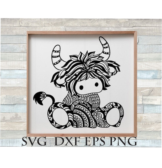 Download Highland Cow Svg Baby Cow Svg File For Cricut Longhorn Svg Etsy