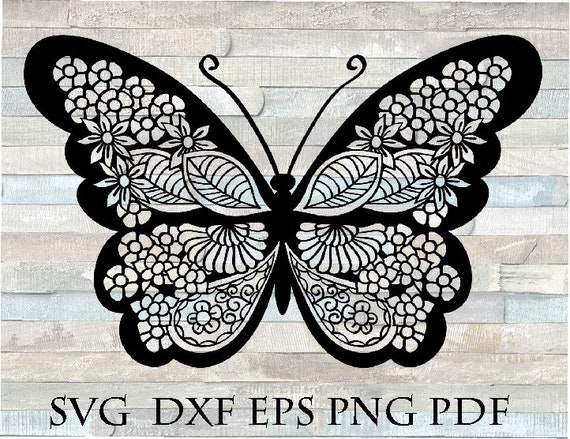 Download Zentangle Butterfly Svg File For Cricut Etsy