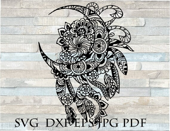 Download Crescent moon svg mandala svg | Etsy