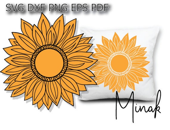 Download Free Circle Sunflower Svg Sunflower Outline Svg Floral Petals Etsy SVG Cut Files
