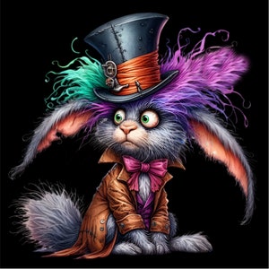 Funny Rabbit Quirky Animal Comics Bunny 14 PNG Baby Nursery Sublimation ...