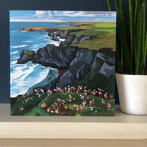 Biglietti d'auguri - Verso Bedruthan Steps 15x15cm. Codice 4CARDS410 per richiedere l'offerta 4 per 10.00 al momento del checkout