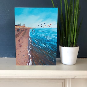 Biglietto d'auguri - Trittico 'Dita dei piedi nell'acqua sulla spiaggia di Exmouth' 1. Codice 4CARDS410 per richiedere l'offerta 4 per 10:00 al momento del pagamento