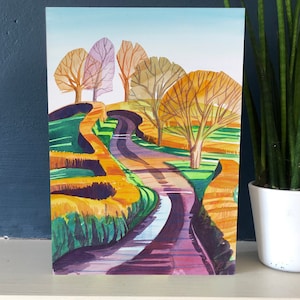 Grußkarte - Beacon Lane, Bradninch 18x13cm. Code 4CARDS410 um das 4 für 10,00 Angebot an der Kasse zu beanspruchen. Nur auf Grußkarten gültig