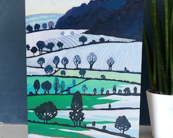Rare Snow Greeting Card – Bradninch Winter Landscape