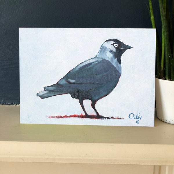 Greeting cards - Cheeky Jackdaw 1  18x13cm. Code 4CARDS410 to claim the 4 for 10.00 offer at checkout