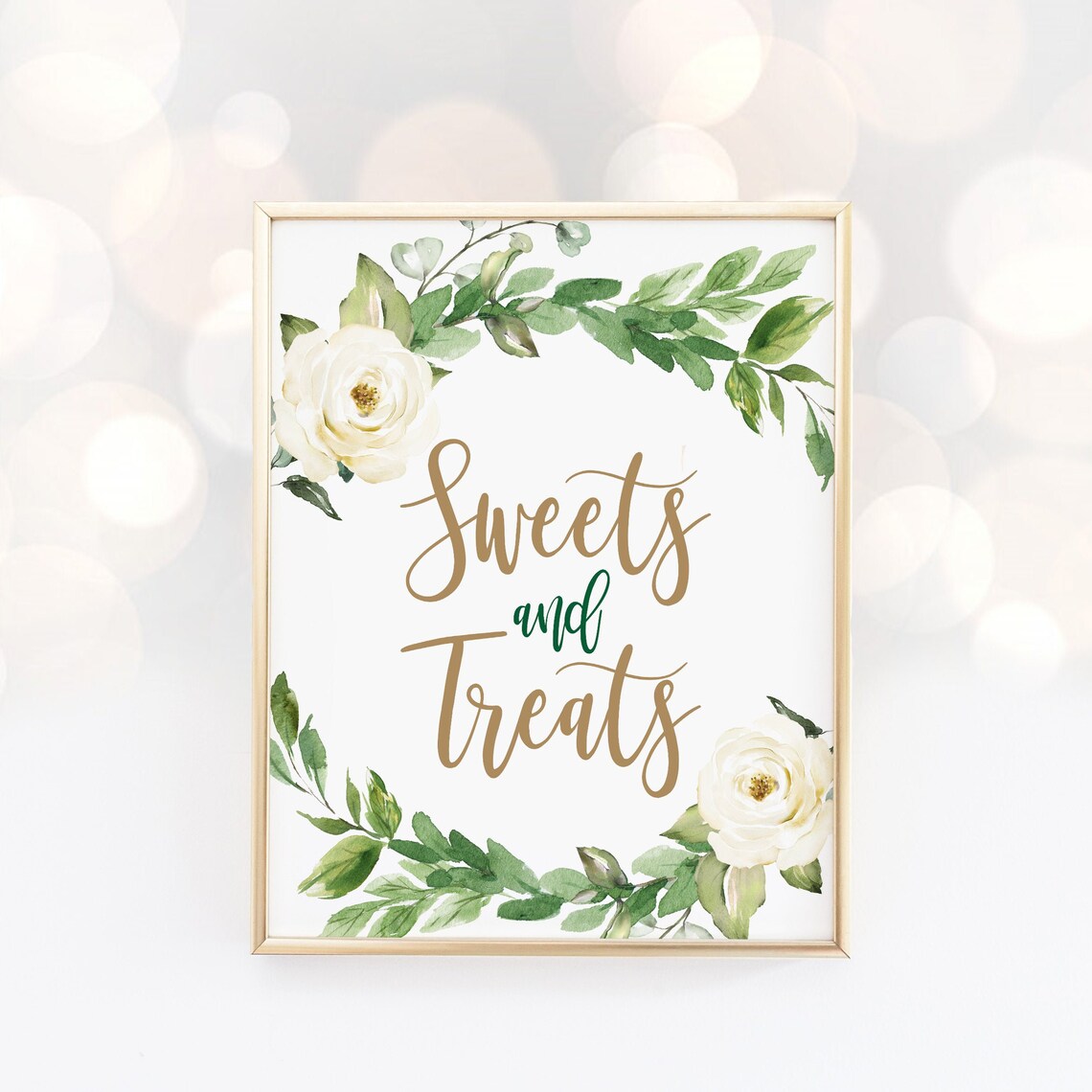 Greenery Sweets and Treats Sign Rustic Greenery Sweets and - Etsy