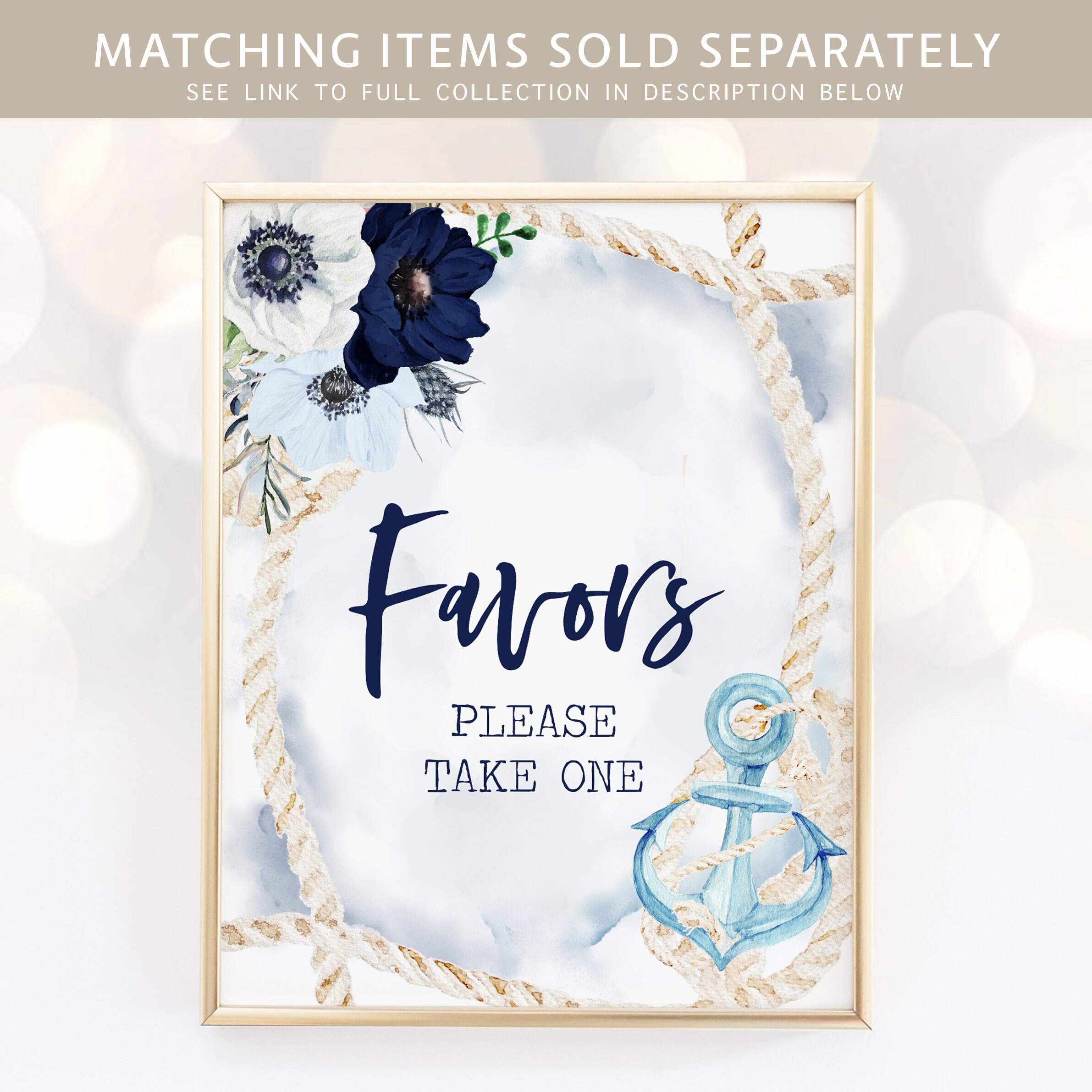 Nautical Boy Baby Shower Cupcake Toppers Navy Blue Anchor Etsy