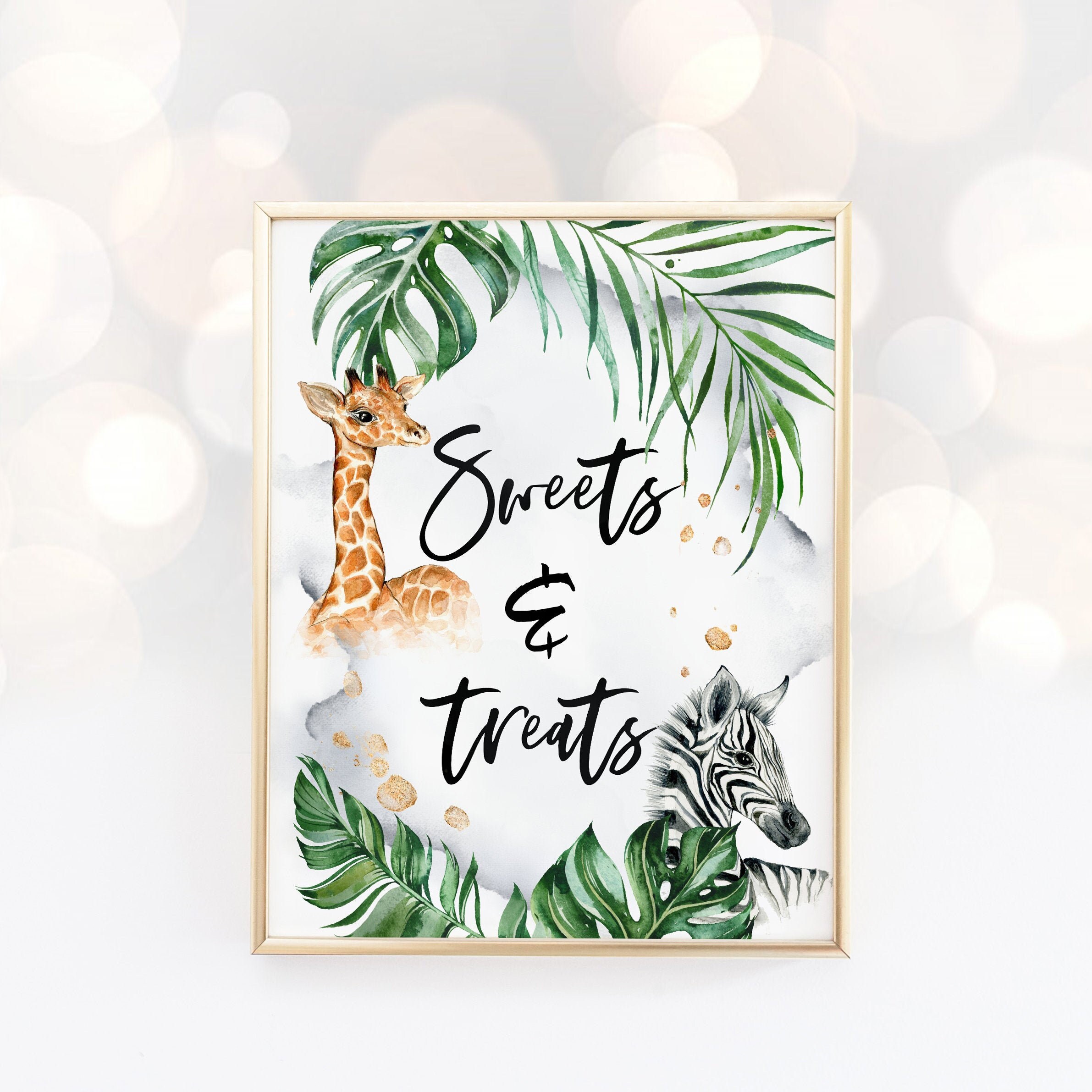 Paper & Party Supplies Party Décor Safari sweets and treats sign