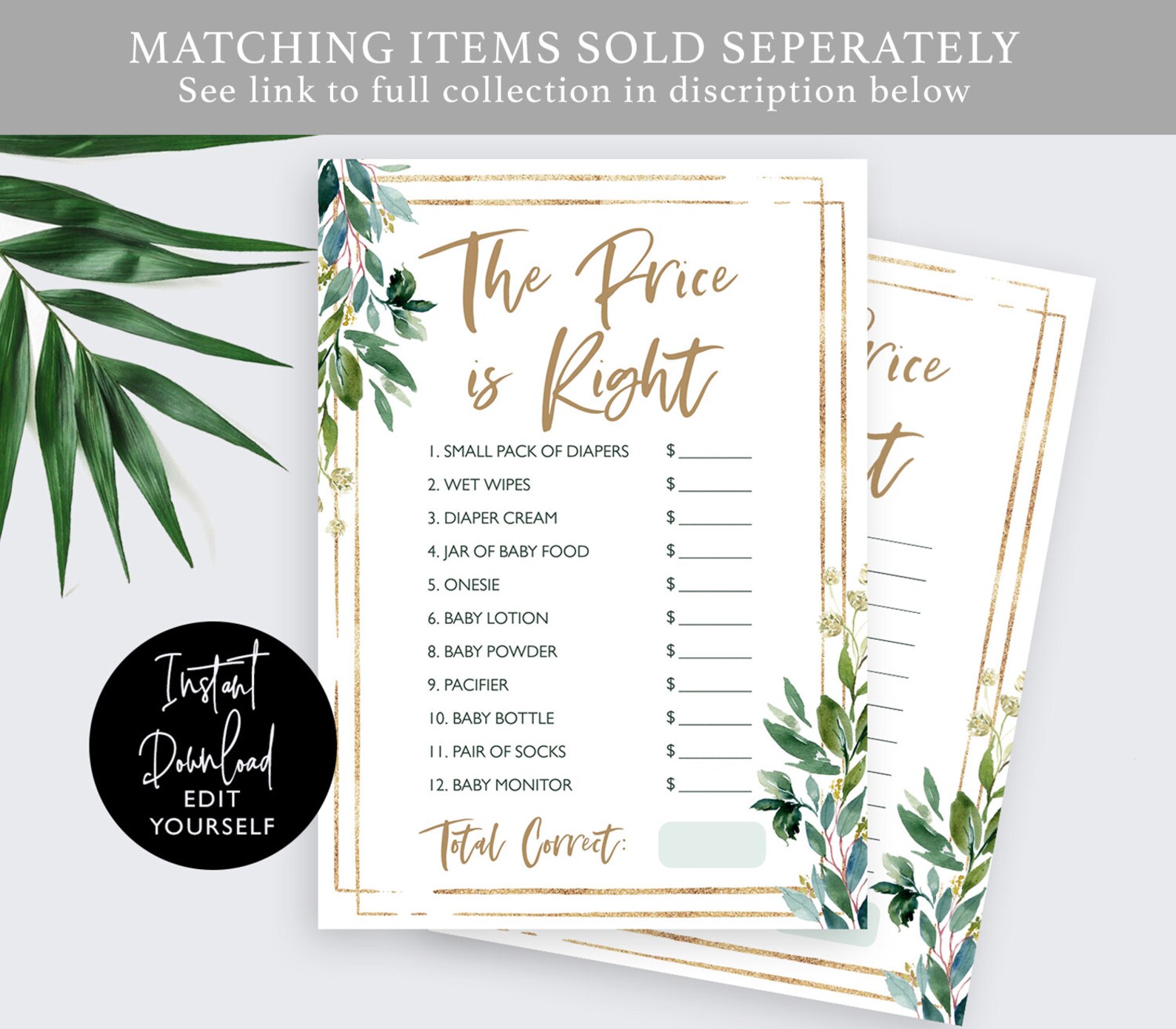 Editable baby shower DIAPER TOSS game Rustic Baby shower Etsy