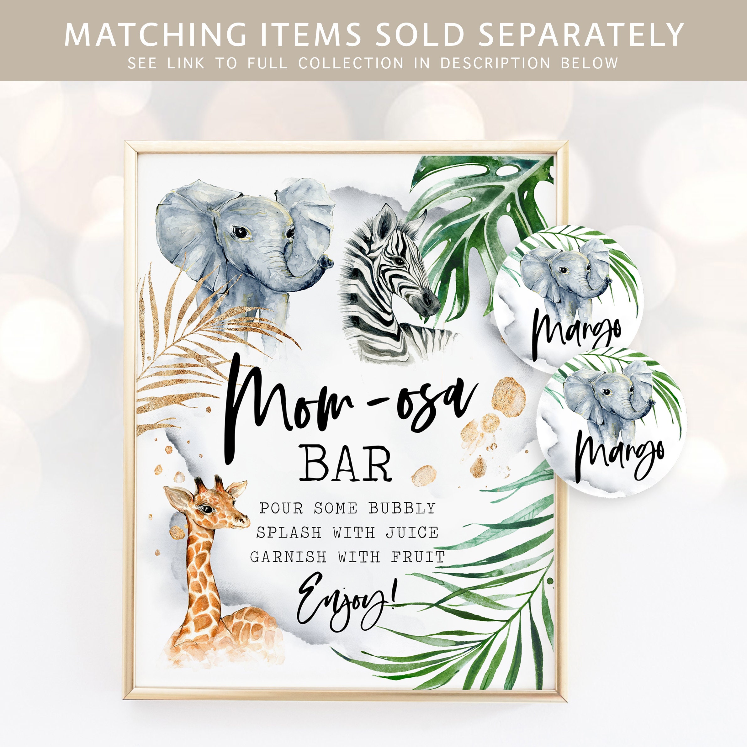 Safari juego de baby shower juego conjunto paquete de juegos | Etsy